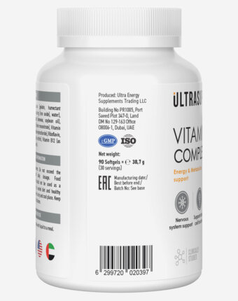 Комплекс витамина В Ultrasupps, 90 шт, Белый женщинам