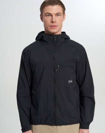 Ветровка мужская Mountain Hardwear Wind Veil Hooded Jacket, Черный женщинам