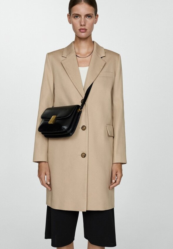 Пальто однобортное Mango