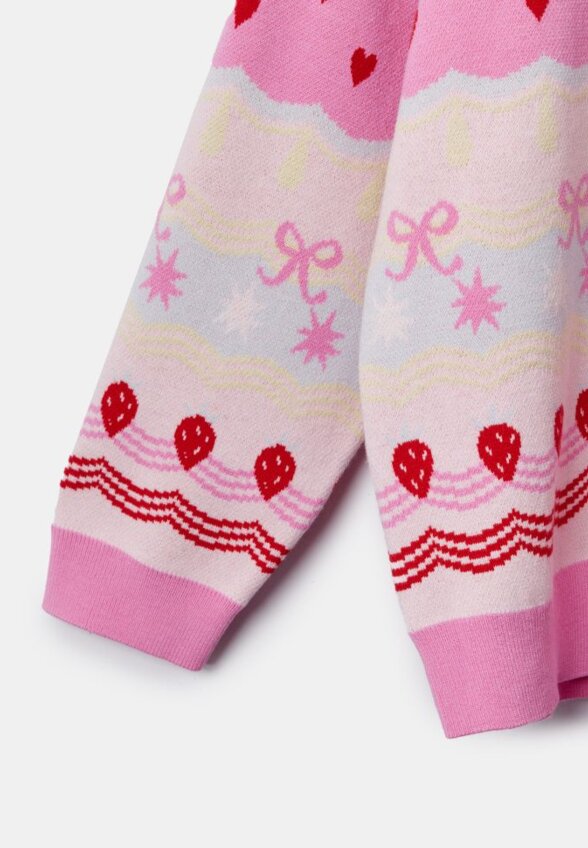 Жаккардовый джемпер для девочек из коллекции SELA × Смешарики