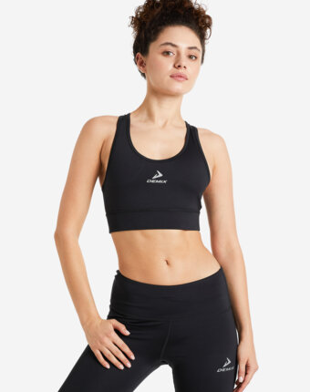 Топ бра спортивный Demix ActiveMove Essentials Longline, Черный женщинам