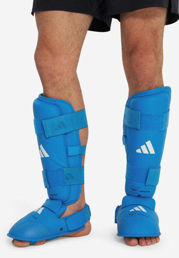 Защита голени и стопы adidas WKF Shin & Removable Foot, Голубой