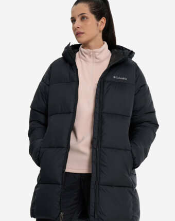 Куртка утепленная женская Columbia Puffect II Mid Hooded Jacket, Черный женщинам