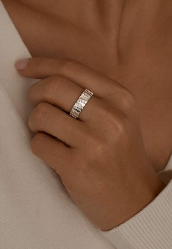 Кольцо серебро 925 ювелирное широкое MIE