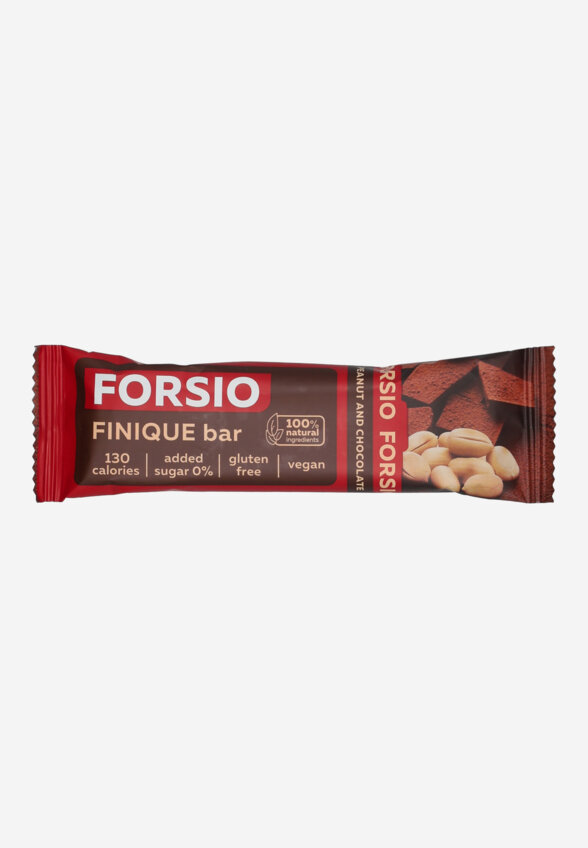 Фруктовый батончик Forsio финиковый с шоколадом и арахисом, 30 г, Коричневый