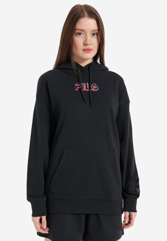Худи женское оверсайз FILA, Черный