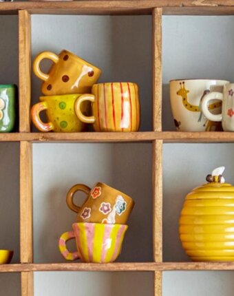 Кружка керамическая Блумингвиль МИНИ (Bloomingville MINI) "Эдди", коричневая, 130 мл женщинам