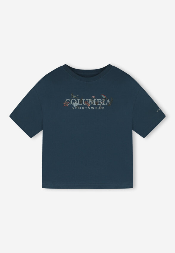 Футболка женская Columbia Rolling Bend Graphic Relaxed Crop SS, Зеленый