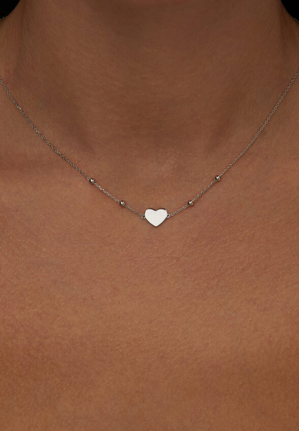 Серебряная подвеска сердце MIESTILO  MIE