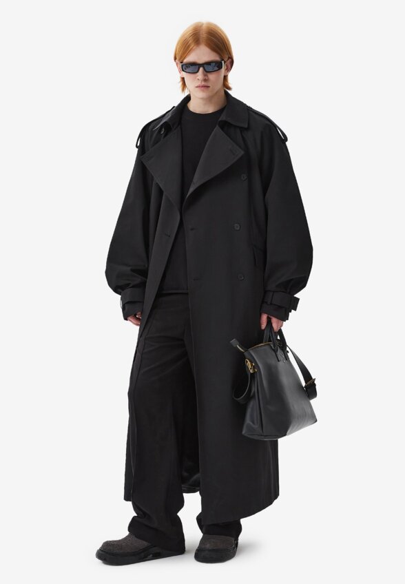 Тренч Double-Breasted Black FABLE