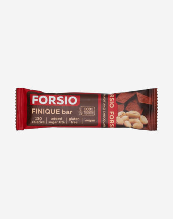 Фруктовый батончик Forsio финиковый с шоколадом и арахисом, 30 г, Коричневый женщинам