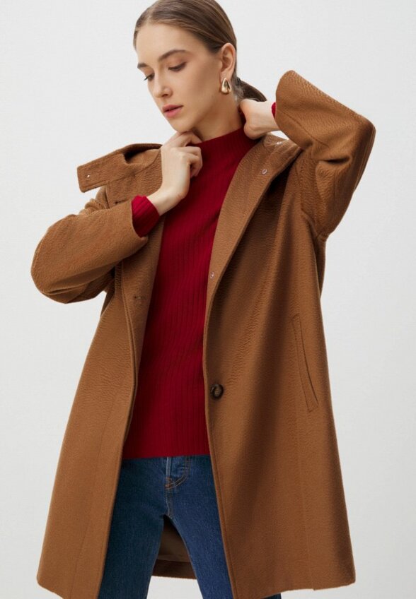 Пальто однобортное Maison David