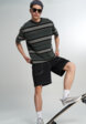 Футболка мужская Vans LX Pique Stripe SS, Зеленый5  - превью