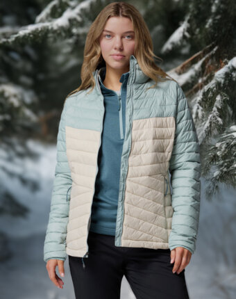 Ультралегкий пуховик женский Columbia Powder Pass Jacket, Бежевый женщинам