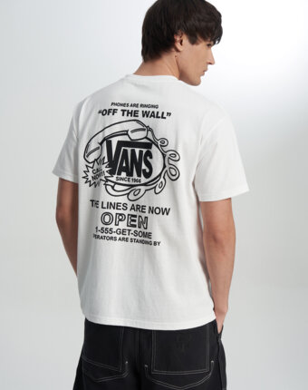 Футболка мужская Vans Hot Lines SS, Белый женщинам