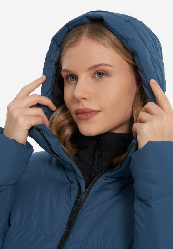 Пальто пуховое женское Jack Wolfskin Frozen Palace, Серый