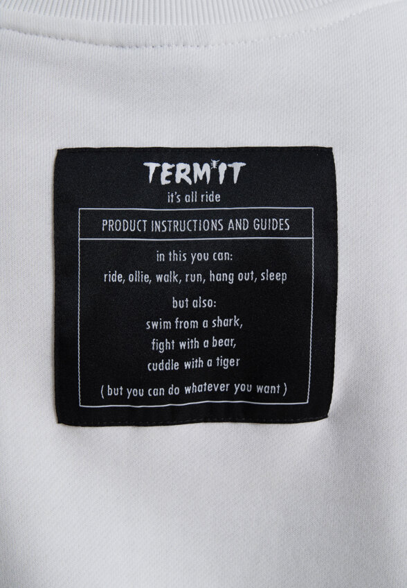Свитшот женский оверсайз Termit, Белый