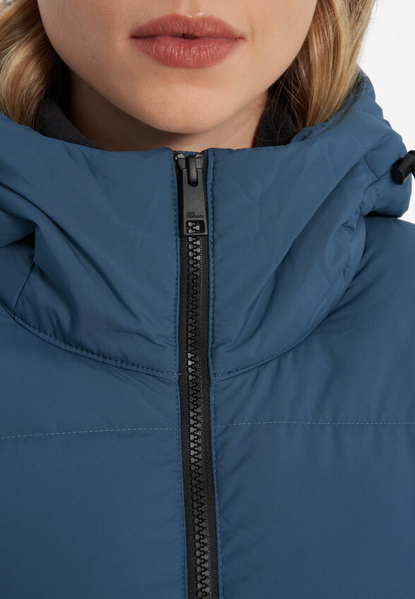 Пальто пуховое женское Jack Wolfskin Frozen Palace, Серый