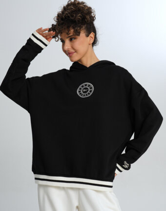 Худи женское оверсайз Reebok Lawn Club, Черный женщинам