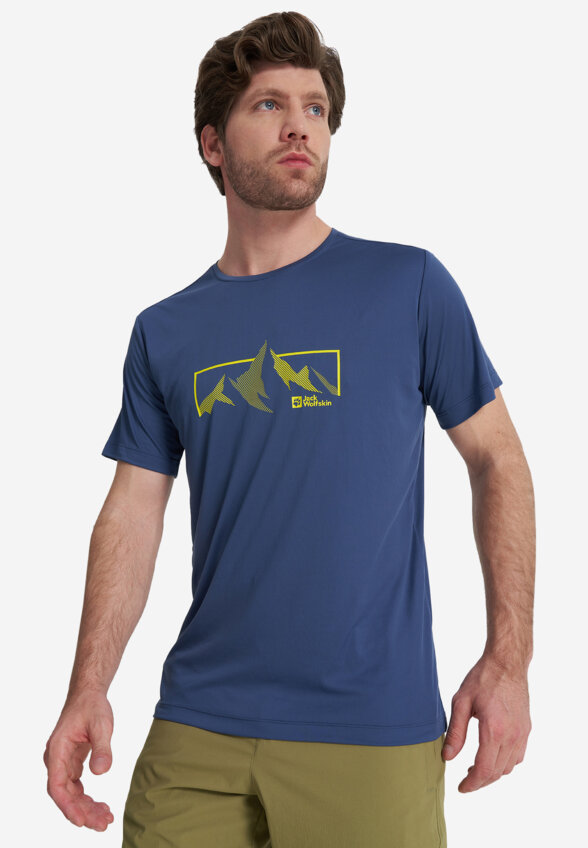 Футболка мужская Jack Wolfskin Peak Graphic, Синий