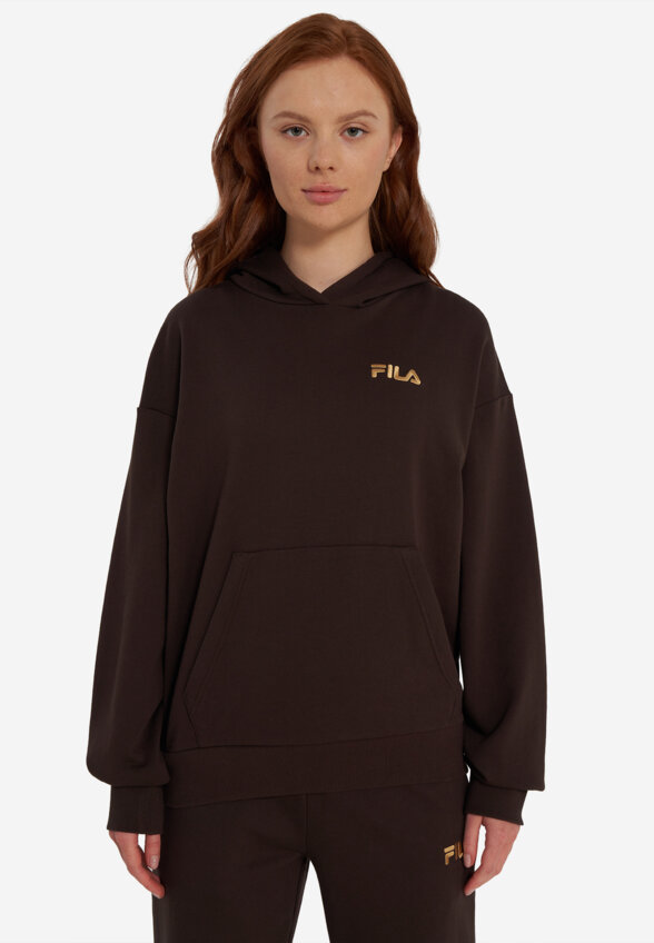 Худи женское оверсайз FILA, Коричневый