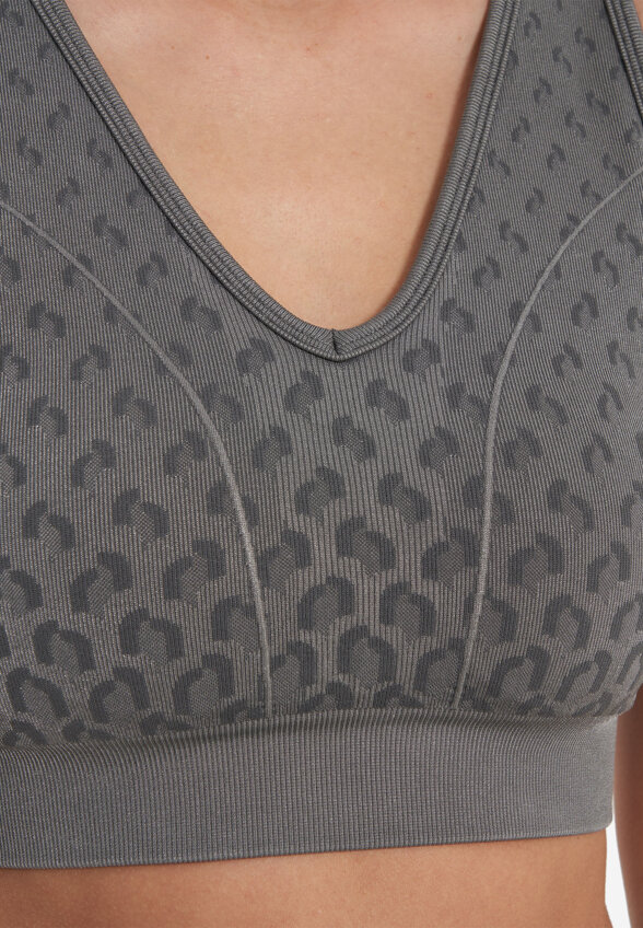Топ бра спортивный Demix HighFlow Seamless Longline, Серый