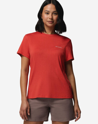 Футболка женская Columbia Parsons Point SS Logo Tee, Красный женщинам