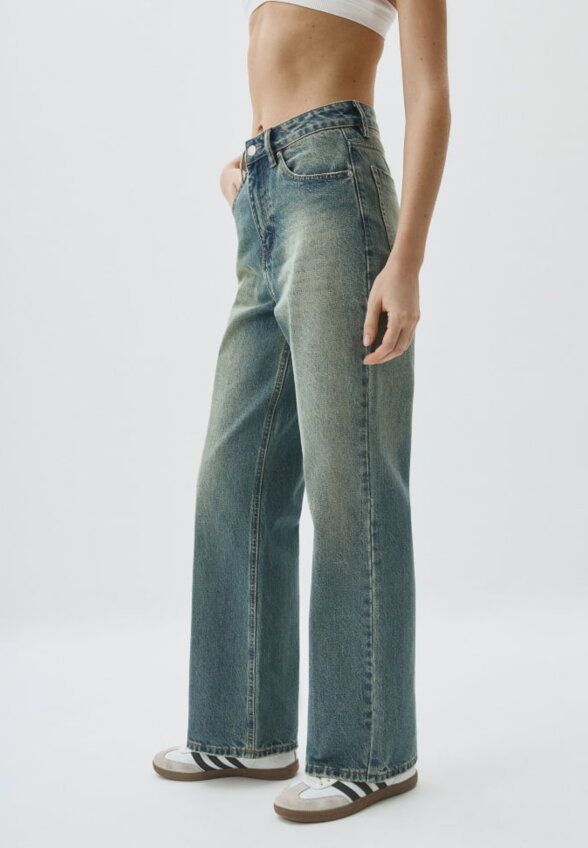 Винтажные джинсы WIDE LEG с высокой посадкой