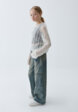 Винтажные джинсы Wide leg с карманами для девочек1  - превью