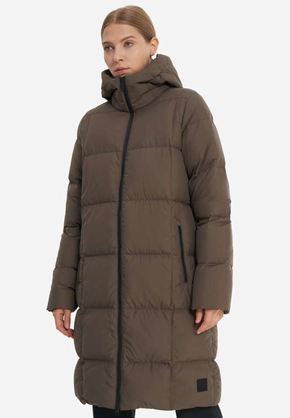 Пальто пуховое женское Jack Wolfskin Frozen Lake, Коричневый