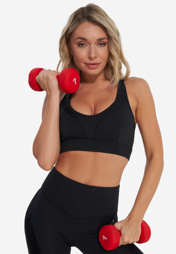 Топ бра спортивный Demix ActiveMove Dance Mesh Bra, Черный