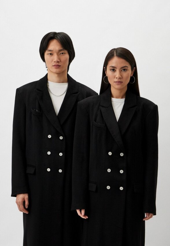 Пальто двубортное Berhasm