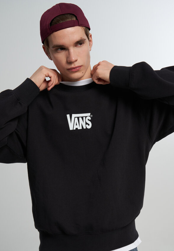 Свитшот мужской Vans Stretch Logo Crew, Черный