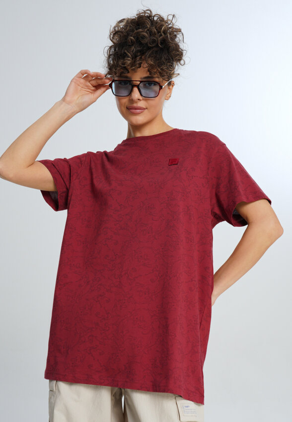 Футболка женская оверсайз FILA, Красный
