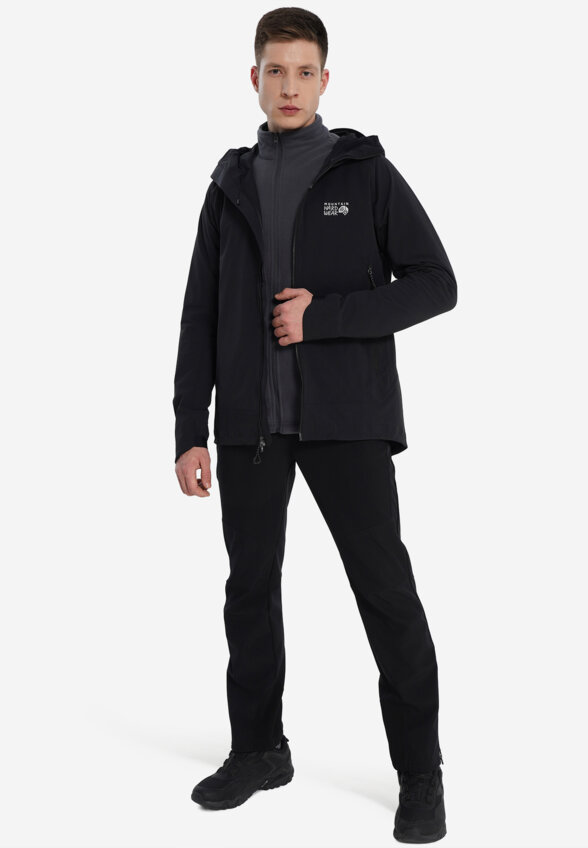 Куртка софтшелл мужская Mountain Hardwear Chockstone Alpine Lt Hooded Jacket, Черный