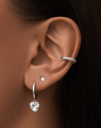 Серебряные серьги с фианитами Ангел MIE женщинам