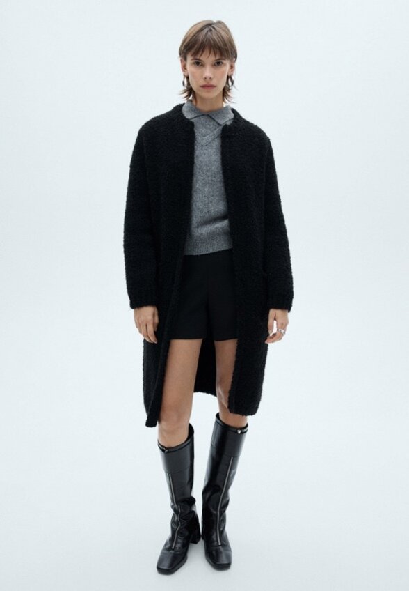 Пальто однобортное Mango