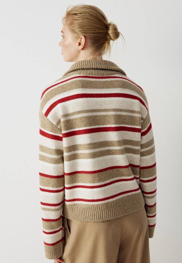 Вязаный кардиган с содержанием шерсти на молнии