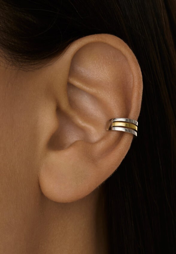 Кафф из серебра биколор MIE