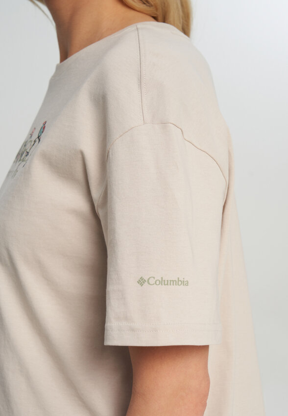 Футболка женская Columbia Rolling Bend Graphic Relaxed Crop SS, Бежевый