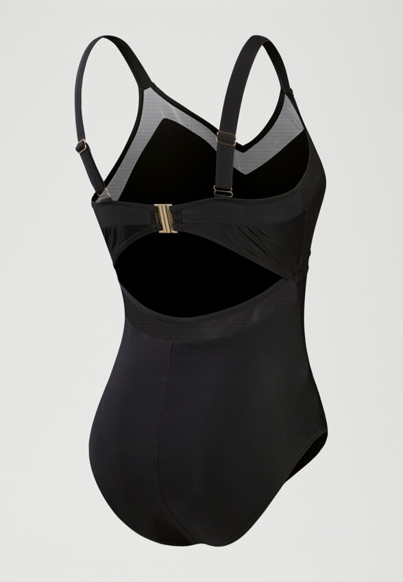 Купальник слитный женский Speedo Mesh Detail, Черный