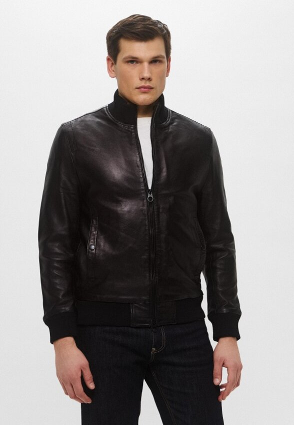 Куртка кожаная Bikkembergs