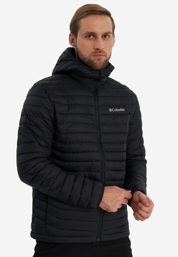 Ультралегкий пуховик мужской Columbia Powder Pass Hooded Jacket, Черный