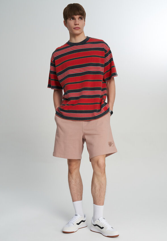 Футболка мужская Vans LX Pique Stripe SS, Красный