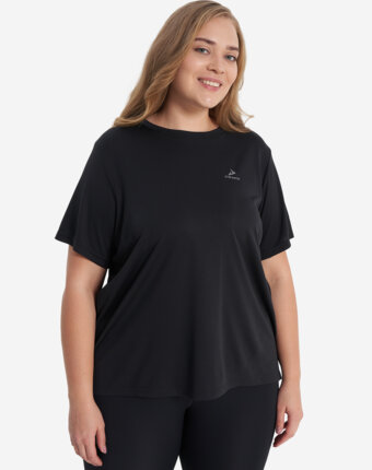 Футболка женская Demix, Plus Size, Черный женщинам