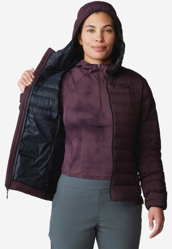 Ультралегкий пуховик женский Mountain Hardwear Deloro, Фиолетовый