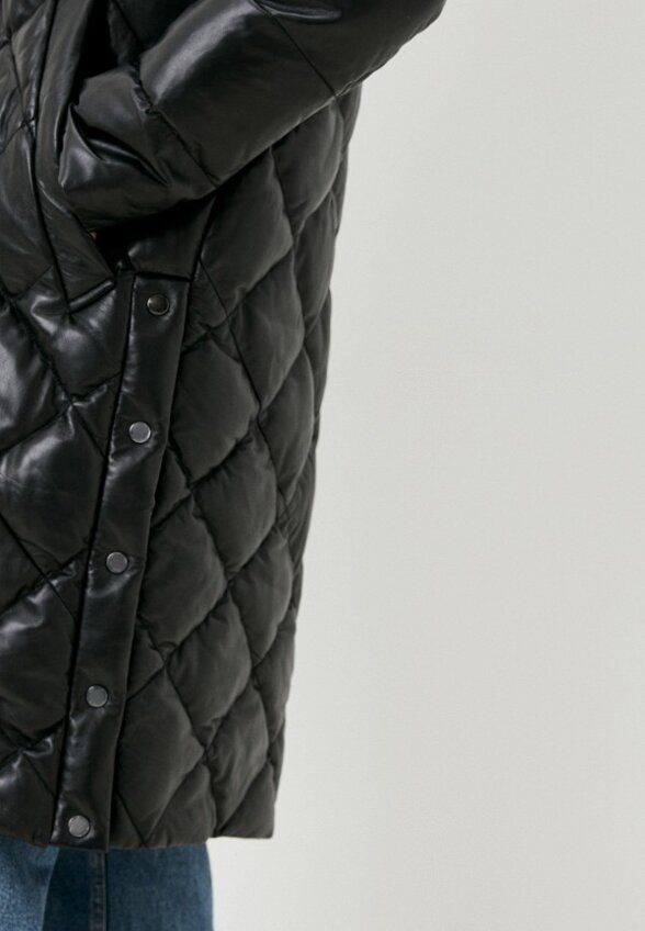 Куртка кожаная утепленная Снежная Королева