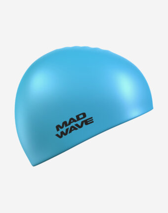 Шапочка для плавания Mad Wave Light Silicone Solid, Голубой женщинам