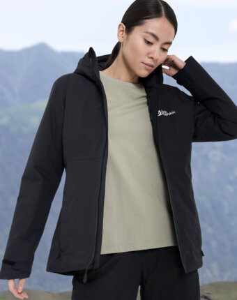 Куртка утепленная женская Jack Wolfskin Wisper, Черный женщинам