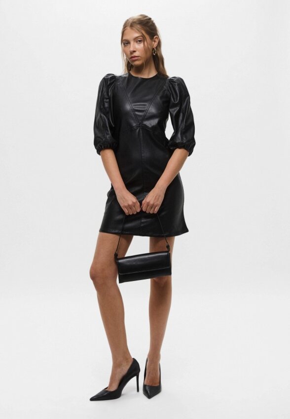 Платье кожаное H&M